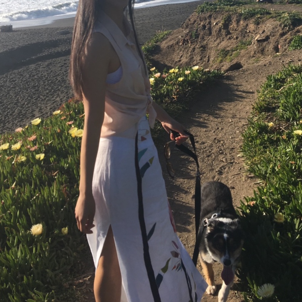 Mara Hoffman Embroidered Xylophone Maxi Skirt
